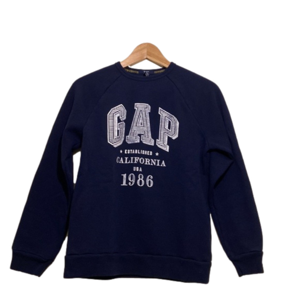 GAP NAVY COTTON BLEND SWEATSHIRT. UNISEX ICONIC  STAPLE MODEL. SIZE XL